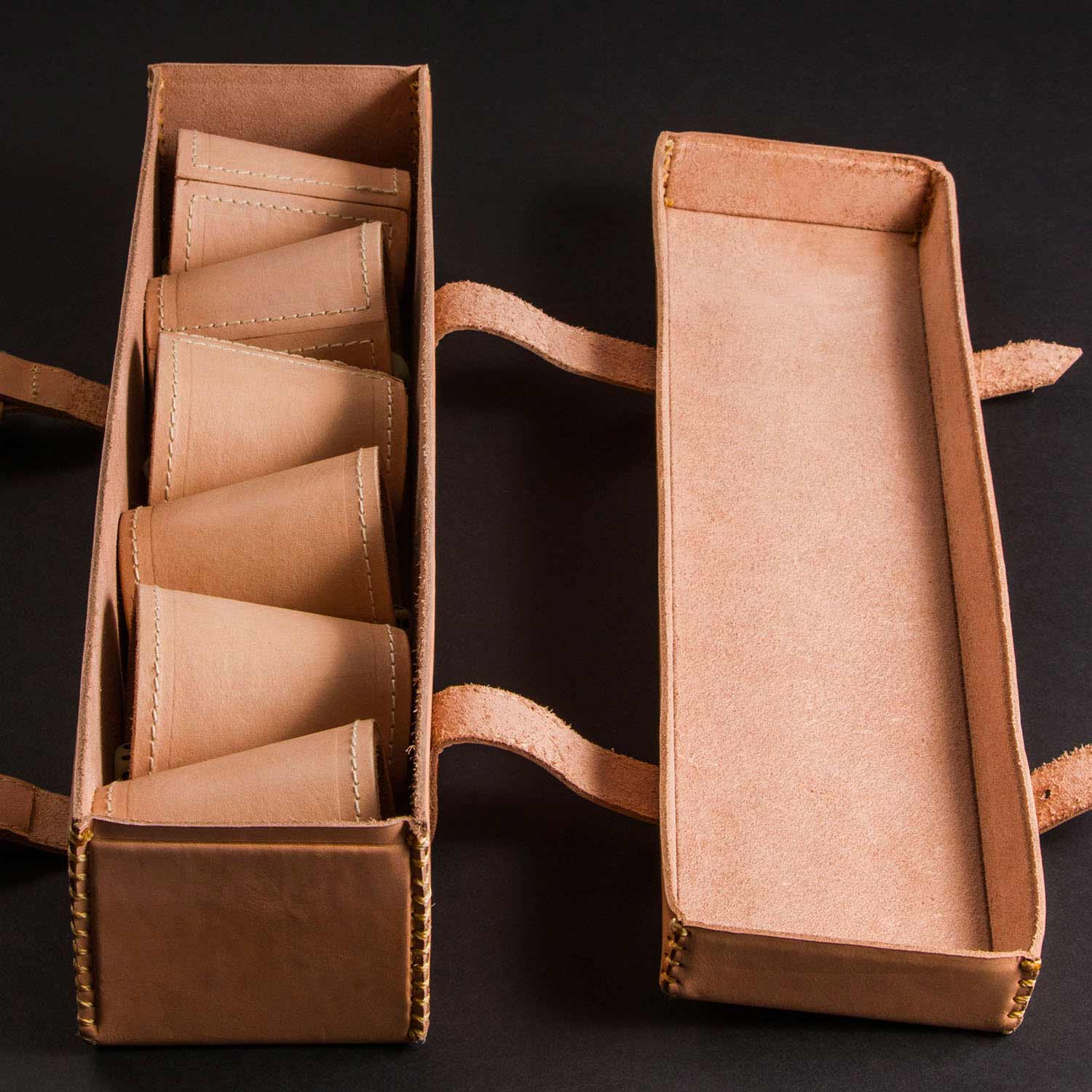 Caja juego cachos cuero vacuno